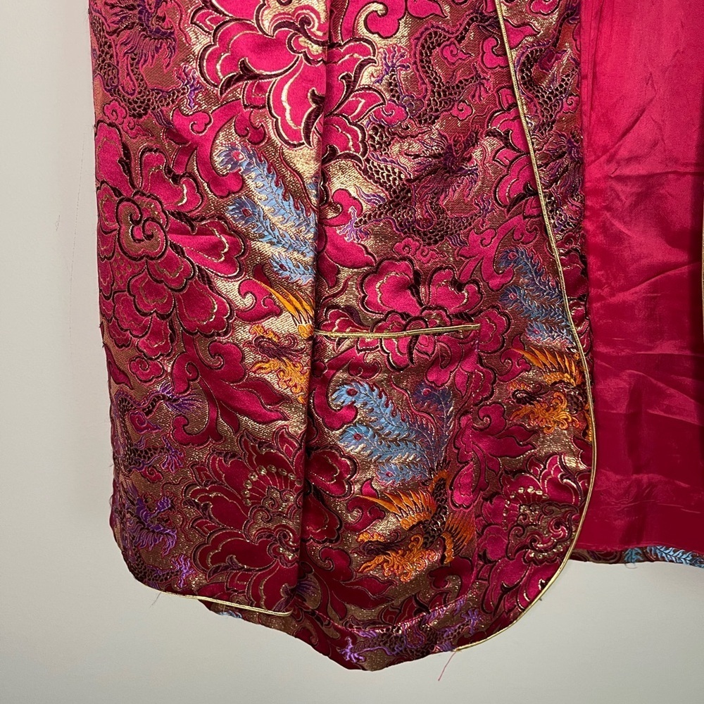 Vintage Charlotte Ford II Metallic Embroidered Silk Blend Blazer Size 12 - Picture 10 of 13